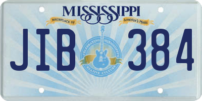 MS license plate JIB384