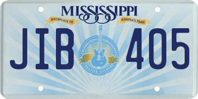 MS license plate JIB405
