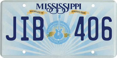 MS license plate JIB406