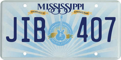 MS license plate JIB407