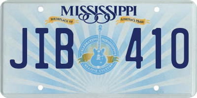 MS license plate JIB410
