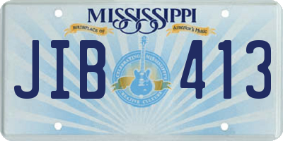 MS license plate JIB413