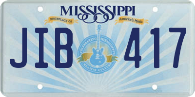 MS license plate JIB417