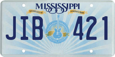 MS license plate JIB421