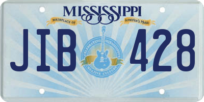MS license plate JIB428