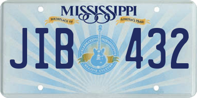 MS license plate JIB432