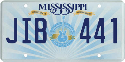 MS license plate JIB441