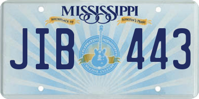 MS license plate JIB443