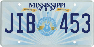 MS license plate JIB453