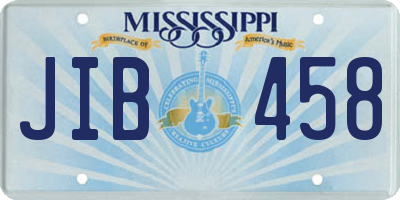 MS license plate JIB458