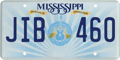 MS license plate JIB460