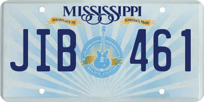 MS license plate JIB461