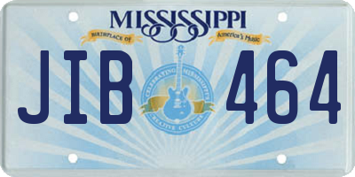 MS license plate JIB464