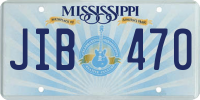 MS license plate JIB470