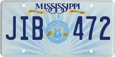 MS license plate JIB472