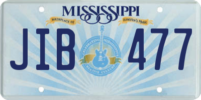 MS license plate JIB477
