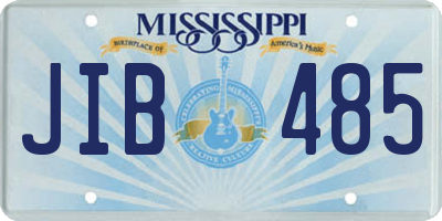MS license plate JIB485