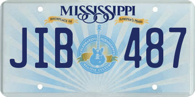 MS license plate JIB487