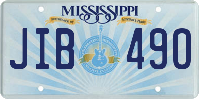 MS license plate JIB490