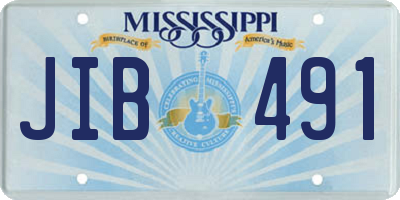 MS license plate JIB491