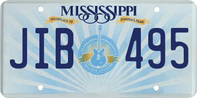 MS license plate JIB495