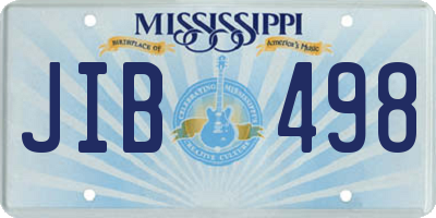 MS license plate JIB498