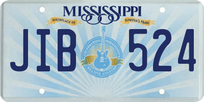 MS license plate JIB524