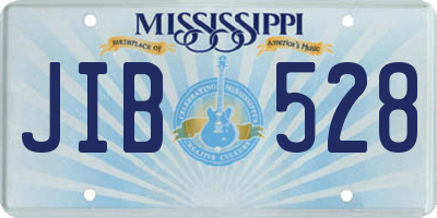 MS license plate JIB528