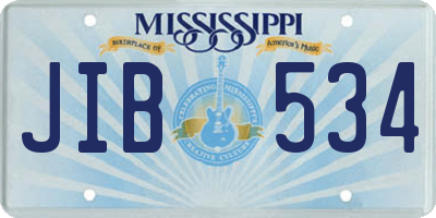 MS license plate JIB534