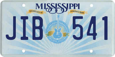 MS license plate JIB541