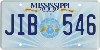 MS license plate JIB546
