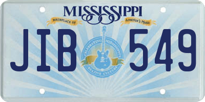 MS license plate JIB549