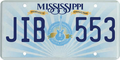 MS license plate JIB553