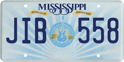 MS license plate JIB558