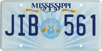 MS license plate JIB561