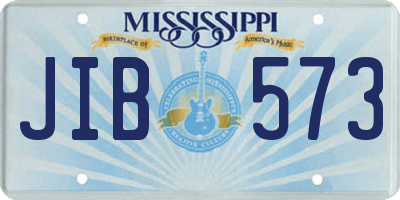 MS license plate JIB573