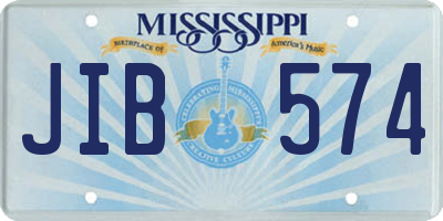 MS license plate JIB574