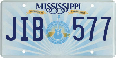 MS license plate JIB577