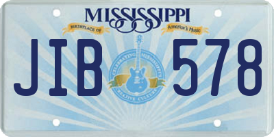 MS license plate JIB578