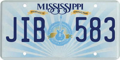 MS license plate JIB583