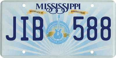 MS license plate JIB588
