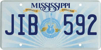 MS license plate JIB592