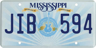 MS license plate JIB594