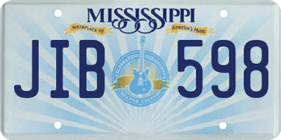 MS license plate JIB598