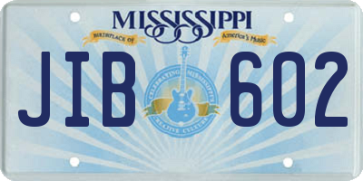 MS license plate JIB602