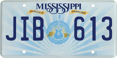 MS license plate JIB613