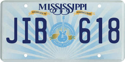 MS license plate JIB618