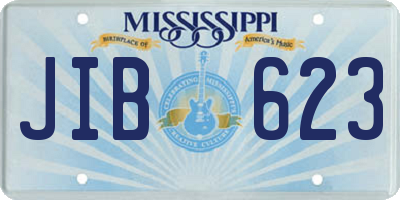 MS license plate JIB623