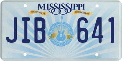 MS license plate JIB641