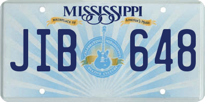 MS license plate JIB648